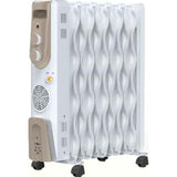 Bajaj Vienna OFR Oil Filled With Fan, Room Heater (White & Golden)