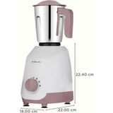 Bajaj 3 Jars NINJA SERIES GRACIO 500W (410588) 4 Speed Control with 20000 RPM Pulse Mode Mixer Grinder (White and Lilac)