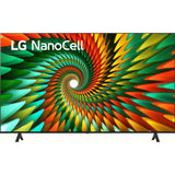 LG 139.7 Centimeter (55) 55NANO77SRA.ATR Series NANO77 4K Ultra HD ThinQ AI 4K Upscaling Dolby Digital α5 AI Processor 4K Gen6 WebOS Smart NanoCell TV (2024 Edition, Black)