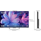 Haier 165.1 Centimeter (65) 65S800QT S800QT Series 4K Ultra HD Google TV Metal Bezel-Less Dolby Vision With Google Assistant Smart QLED TV (2024 Edition, Black)