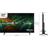 AISEN 109 Centimeter (43) A43FDS964 Full HD ARM CA55*4 2.4 GHz Quad Core Processor Google Smart LED TV (Black)