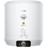 Haier 15.0 L ES15V-Precis Pro 5 Star 2000 W Shock Proof Incoloy 800SS Heating Element Wall Mounting Cylindrical Storage Water Geyser (White)