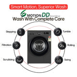LG 7.0 Kg FHB1207Z2M.AMBQEIL 5 Star 6 Motion AI Direct Drive Technology Inverter Steam Touch Panel Smart Diagnosis with In-built Heater Fully Automatic Front Loading Washing Machine (2024 Model, Middle Black)