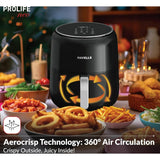 HAVELLS 4.5 L GHCAFEPK150 Prolife Neo 4.5 L 1500 W Cool Touch Handle Digital Display with Led Auto Shut-off Mechanism Air Fryer (Black)