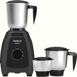 HAVELLS 3 Jars GHFMGEAR055 SEGNO PLUS 3 JAR 550 W 3 Speed Control with Pulse Function Heavy Duty Motor Mixer Grinder (Black)