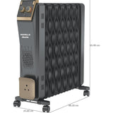 HAVELLS 2900 W Hestio Wave Fins OFR with Fan 3 Heat Setting PTC Multi Directional Heating Oil Filled Room Heater (Black)