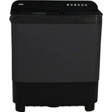 Haier 8.5 Kg HTW85-178BBK 5 Star Anti Baterial Vortex Pulsator Softfall Technology Magic Filter, Rat Mesh, Toughened Glass Semi Automatic Top Loading Washing Machine (2024 Model, Black Grey)