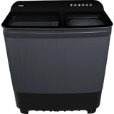 Haier 8.5 Kg HTW85-186BBK 5 Star Anti Baterial Vortex Pulsator Softfall Technology Magic Filter, Rat Mesh, Toughened Glass Semi Automatic Top Loading Washing Machine (2024 Model, Black Grey)