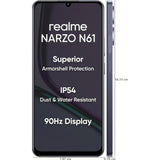 NARZO N61 128GB 6GB 16.94 Centimeter (6.67) Triple Rear Camera 50MP + 8MP + 2MP, 16MP Front Camera Full HD+ AMOLED Display Mediatek Dimensity 7050 Octa Core Processor Smartphones Mobile