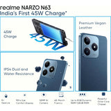 Realme Narzo N63 (4GB 128GB) 17.12 Centimeter (6.75) 50MP AI Rear Camera 8MP Front Camera 560nits HD+ IPS LCD Display Android 14 Unisoc Octa Core Processor Smartphones Mobile