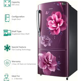 Samsung 183.0 L RR20C2723CR/NL 3 Star Stabilizer Free Operation Digital Invertor Compressor Stylish Grandé Design Direct Cool Single Door Refrigerator (Camellia Purple)