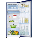 Samsung 183.0 L RR20C2723CU/NL 3 Star Stabilizer Free Operation Digital Invertor Compressor Stylish Grandé Design Direct Cool Single Door Refrigerator (Camellia Blue)