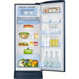 Samsung 223.0 L RR24C2823CU/NL 3 Star Stabilizer Free Operation Digital Invertor Compressor Stylish Grandé Design Direct Cool Single Door Refrigerator (Camellia Blue)