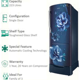 Samsung 183.0 L RR20C1823CU/HL 3 Star Stabilizer Free Operation Digital Invertor Compressor Stylish Grandé Design Direct Cool Single Door Refrigerator (Camellia Blue)