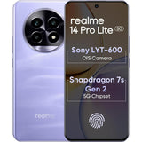 Realme 14 Pro Lite 5G 17.02 Centimeter (6.7) Triple Rear Camera Sony LYT-600 OIS 50 MP + 8 MP + 2 MP & 32 MP Front Camera Full HD+ 120Hz Curved Vision OLED Display Qualcomm Snapdragon® 7s Gen 2 4nm Octa Core Processor Smartphones Mobile