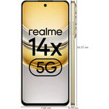 Realme 14x 5G 16.94 Centimeter (6.67) Dual Rear Camera 50MP + 2MP, 8MP Front Camera HD+ 120Hz Eye Comfort LCD Display Mediatek Dimensity 6300 5G Octa Core Processor Smartphones Mobile