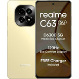 Realme C63 5G (6GB 128GB) 16.94 Centimeter (6.7) 32MP Rear Camera 8MP Front Camera 120Hz Eye Comfort HD+ LCD Display Mediatek Dimensity 6300 Octa Core Processor Smartphones Mobile