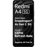 Redmi A4 5G 17.47 Centimeter (6.88) Dual Camera 50 MP + 5 MP & 5 MP Front Camera HD+ 120Hz Snapdragon® 4s Gen 2 5G Octa Core Processor Smartphones Mobile