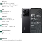 Redmi Note 14 5G 16.94 Centimeter (6.67) Triple Rear Camera Sony LYT-600 OIS+EIS AI 50 MP + 8 MP + 2 MP & 20 MP Front Camera FHD+ 120Hz AMOLED Display Mediatek Dimensity 7025-Ultra 6nm Octa Core 5G Processor Smartphones Mobile