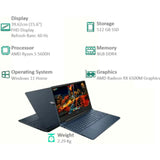 HP 39.62 Centimeter (15.6) VICTUS 15-FB0147AX Micro Edge Anti Glare Diagonal Full HD IPS Display AMD Ryzen™ 5 5600H Hexa Core Processor 8 GB/512 GB SSD/Windows 11 Home Gaming Laptop (Blue)