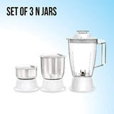 HAVELLS 500W GHFJMBAB050 (rigo 3jar) 3 Jars, Juicer Mixer Grinder (White & Blue)