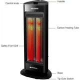 Havells 1000 W GHRGHBWK100 Walthero Carbon, Carbon Room Heater (Black)